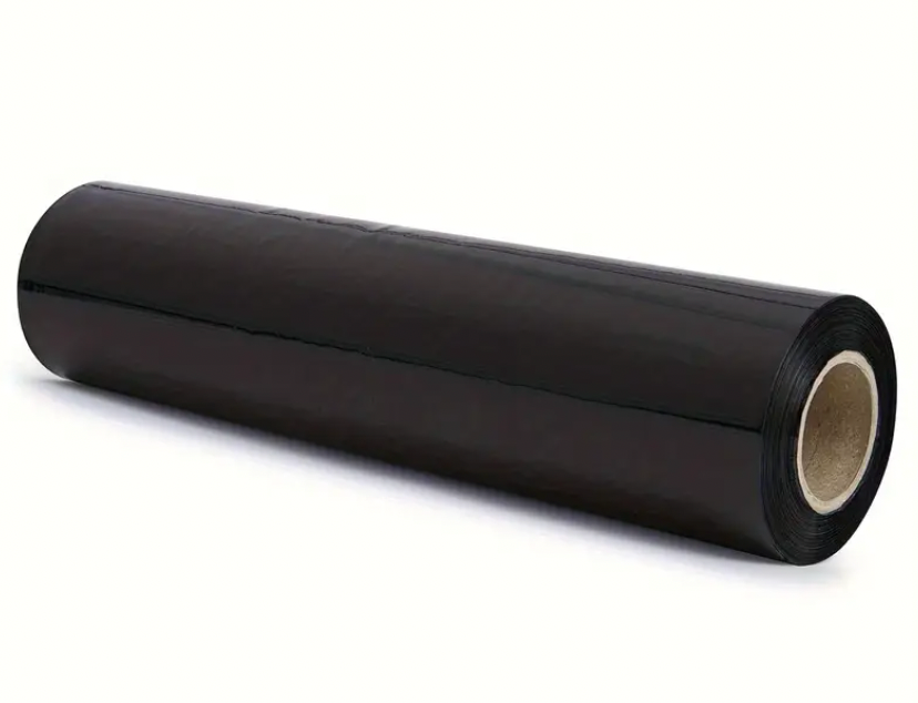 Stretch Wrap Film 18 inch x 800 ft 80 Gauge Black 4CT